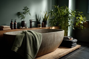 Relaxing bathroom oasis modern home interior design tranquil environment natural elements