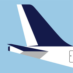 Commercial Airplane Tail Graphic Design, Airplane Tail Fin Detail © AESNMAN