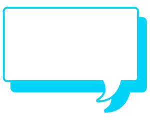 Naklejka premium シンプルなカラー線の吹き出し 四角形