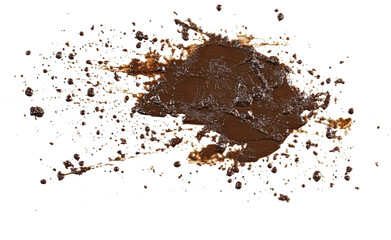 mud splatter isolated on white background.