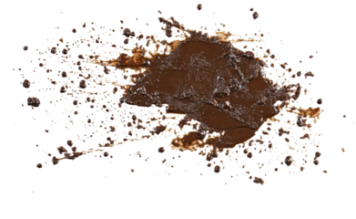 mud splatter isolated on white background.