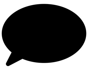 シンプルなカラーの吹き出し　丸形