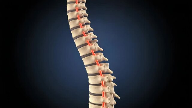 Human spine anatomy illustration medical graphic
