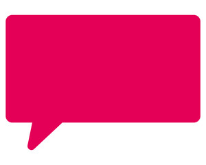 シンプルなカラーの吹き出し　四角形