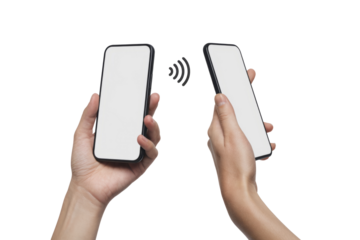 nfc phone transfer,  Isolated on Background