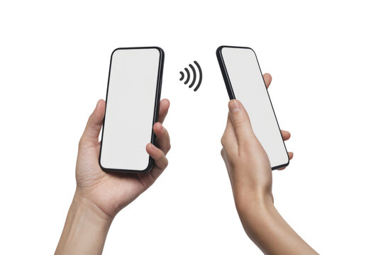 nfc phone transfer,  Isolated on Background