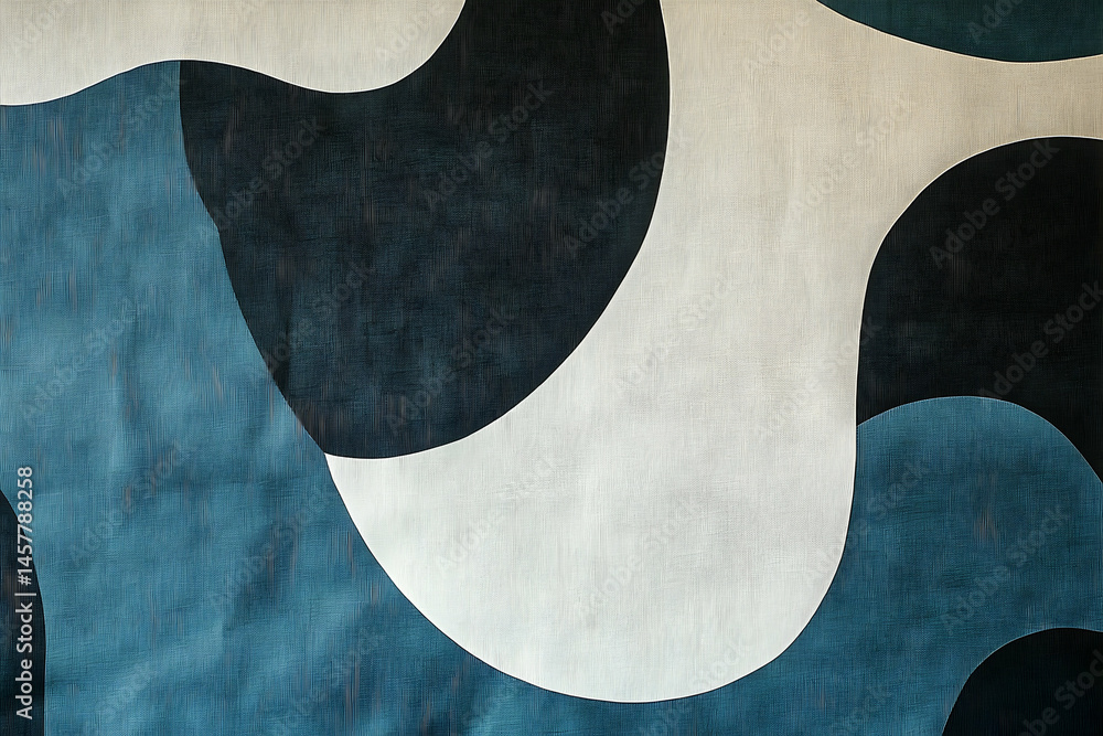 Aufkleber abstract design pattern on textured fabric surface.