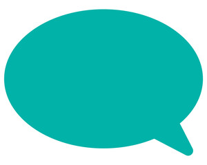 シンプルなカラーの吹き出し　丸形