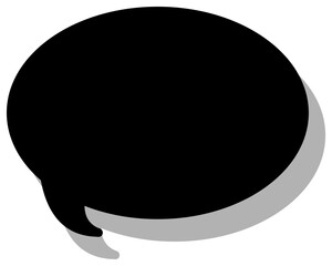 シンプルなカラーの吹き出し　丸形