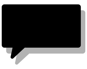 シンプルなカラーの吹き出し　四角形