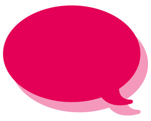 シンプルなカラーの吹き出し　丸形