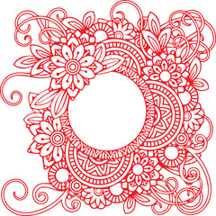 Beautiful flower art and mandala vector design