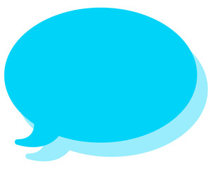 シンプルなカラーの吹き出し　丸形