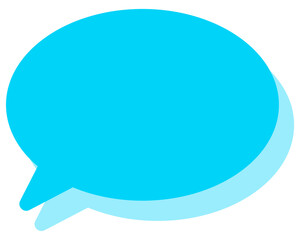 シンプルなカラーの吹き出し　丸形