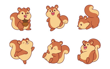 Cute and adorable squirrel illustration