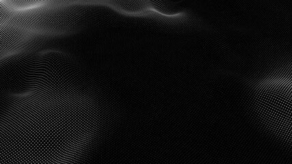 Puffed: BW dots wave geometry shape object landscape abstract formation generative animation art generative technology Design Motion
