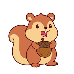 Cute and adorable squirrel illustration