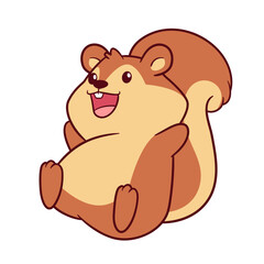 Cute and adorable squirrel illustration