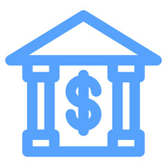 bank icon blue style