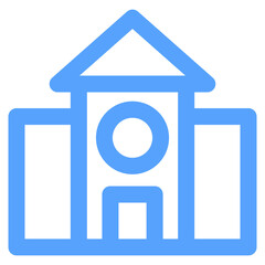 school icon blue style