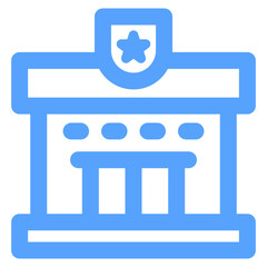 Police Office icon blue style