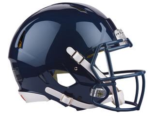 blue football helmet on white background