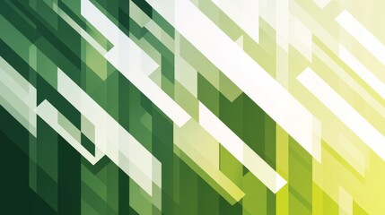 Naklejka premium Abstract Geometric Shapes in Green and White Green gradient background. Ecology concept for your graphic design, banner or poster. Vector illustration