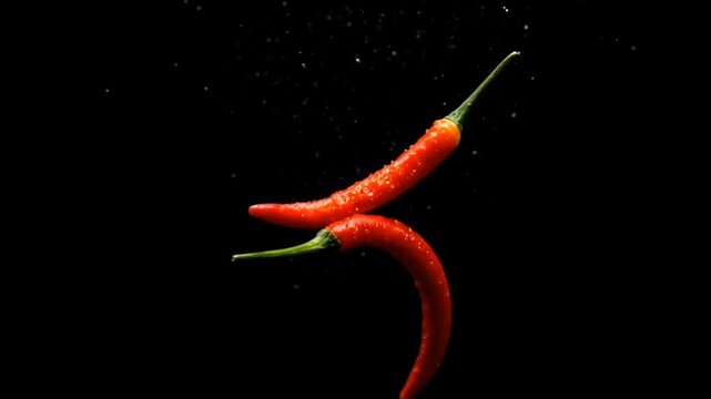 red hot chili peppers Flying with water on black