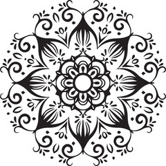 Beautiful flower art and mandala vector design