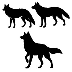 Wolf Silhouettes: A Collection of Vector Graphics