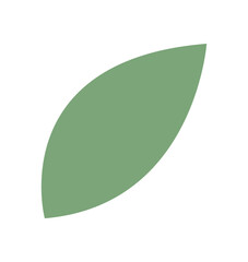 Stylized green leaves create a modern, flat representation. A simple depiction of nature reflects freshness and tranquility. This botanical concept serves versatile purposes, suitable for design and