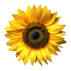 Fototapeta premium Vibrant Single Sunflower Close-Up