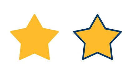 Star Icon vector isolated on white background. Star vector icon. Rating symbol