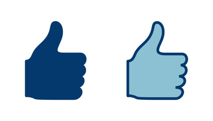 like icon vector isolated on white background. Thumbs up icon. social media icon