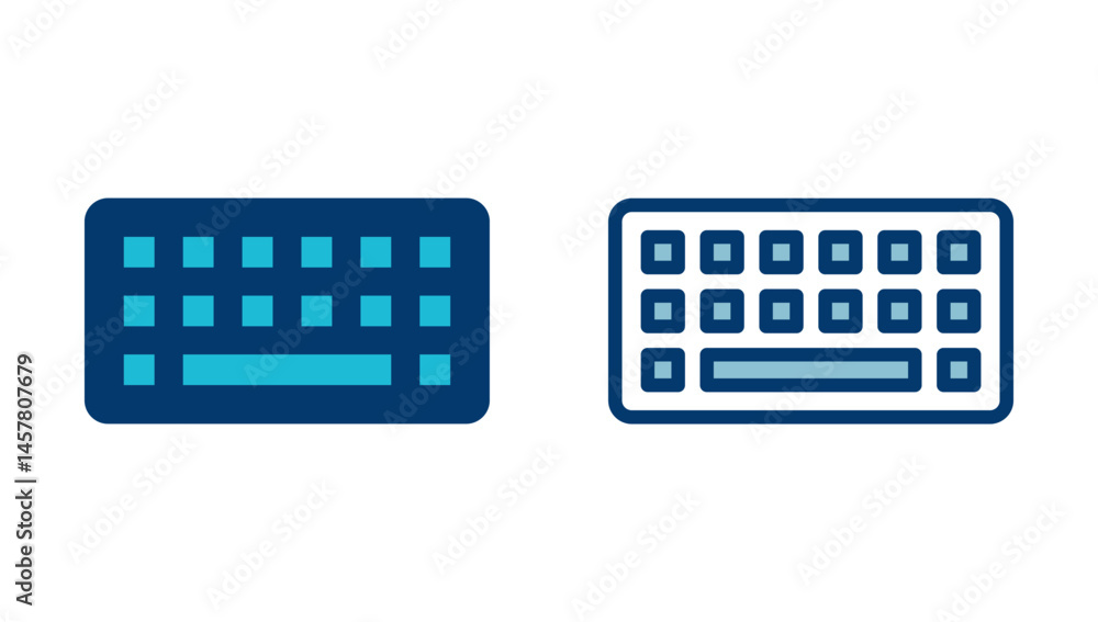 Fototapete keyboard icon vector isolated on white background. keyboard vector symbol