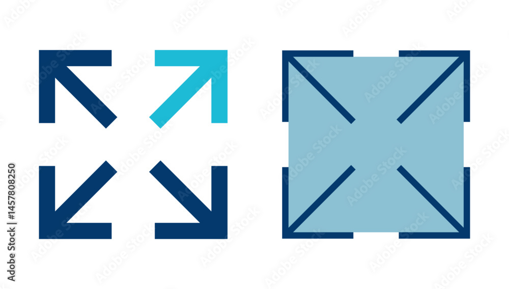 Poster fullscreen icon vector isolated on white background. expand to full screen icon. fullscreen sign ico