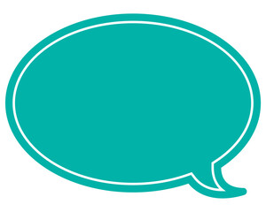 シンプルなカラーの吹き出し　丸形