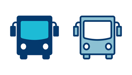 Bus Icon vector isolated on white background. Black bus vector icon