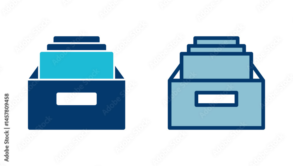 Poster archive folders icon vector isolated on white background. binders vector icon. archive storage icon.