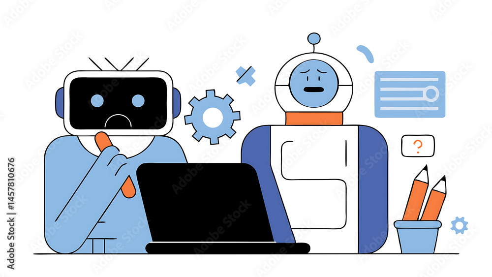 Poster ai artificial intelligence to help productivity innovation technology for work efficiency automation