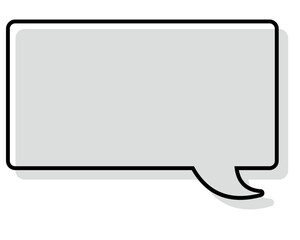 Naklejka premium シンプルな線がずれた吹き出し 四角形