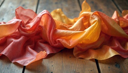 Sunlit Cellophane on Wood