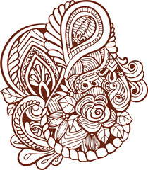 Beautiful flower art and mandala vector design