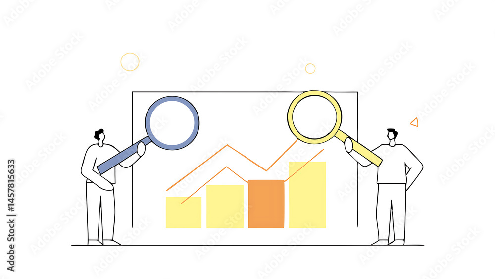 Aufkleber data analysis optimization or marketing analytics for statistics improvement growth or kpi measureme