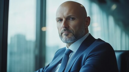 CFO Chief Financial Officer. CFO planning expense forecast in conference room.