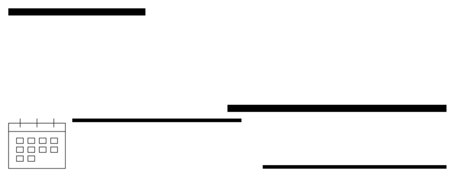 Simple calendar grid beside horizontal black lines suggesting timelines and order. Ideal for productivity, planning, time management, scheduling, organization, focus, efficiency. Flat simple metaphor