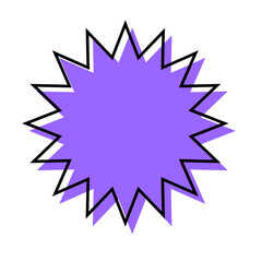 シンプルな線がずれた吹き出し　ギザギザした形