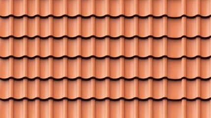 Orange clay roof tiles texture background