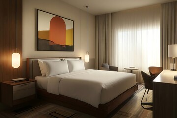 Modern Hotel Room Interior Design. (3)