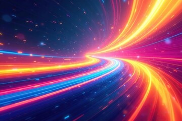 Obraz premium Abstract swirling colors creating a vibrant race track pattern , vortex, pattern